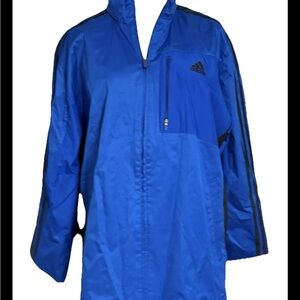 Adidas Men's Blue Windbreaker Jacket large